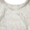 Dolce & Gabbana White Floral Lace Fringe Knee Length Dress
