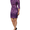 Dolce & Gabbana Violet Leopard Sheath Bodycon Mini Dress