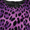 Dolce & Gabbana Violet Leopard Sheath Bodycon Mini Dress