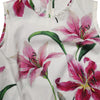 Dolce & Gabbana White Cotton Floral Sleeveless Mini Dress
