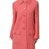 Dolce & Gabbana Pink Buttoned Down Trench Coat Jacket