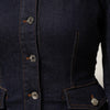 Dolce & Gabbana Dark Blue Cotton Collared Denim Coat Jacket