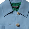 Dolce & Gabbana Blue Buttoned Down Trench Coat Jacket
