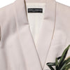 Dolce & Gabbana Beige Embroidered Single Breasted Jacket