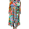 Dolce & Gabbana Multicolor Floral Print Belted Bathrobe Coat Jacket