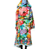 Dolce & Gabbana Multicolor Floral Print Belted Bathrobe Coat Jacket