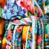Dolce & Gabbana Multicolor Floral Print Belted Bathrobe Coat Jacket