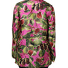 Dolce & Gabbana Hot Pink Fig Printed Silk Shirt Blouse Top