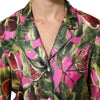 Dolce & Gabbana Hot Pink Fig Printed Silk Shirt Blouse Top
