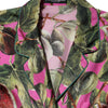 Dolce & Gabbana Hot Pink Fig Printed Silk Shirt Blouse Top