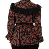 Dolce & Gabbana Black Floral Print Long Sleeve Blouse Top