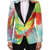 Dolce & Gabbana Multicolor Graffiti SICILIA 1 Button Men Suit Blazer