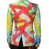Dolce & Gabbana Multicolor Graffiti SICILIA 1 Button Men Suit Blazer