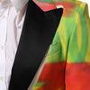 Dolce & Gabbana Multicolor Graffiti SICILIA 1 Button Men Suit Blazer