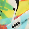 Dolce & Gabbana Multicolor Graffiti SICILIA 1 Button Men Suit Blazer