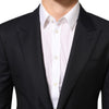 Dolce & Gabbana Black Wool NAPOLI 2 Button Men Suit Blazer