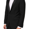 Dolce & Gabbana Black Wool MARTINI 2 Button Men Suit Blazer