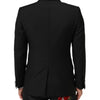 Dolce & Gabbana Black Wool MARTINI 2 Button Men Suit Blazer