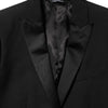 Dolce & Gabbana Black Wool MARTINI 2 Button Men Suit Blazer