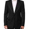 Dolce & Gabbana Black Wool 1 Button Suit Jacket Men Blazer