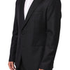 Dolce & Gabbana Black Wool 2 Buttons Suit Jacket Men Blazer