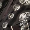 Dolce & Gabbana Black "Monete" Coin Print Silk Bomber Jacket