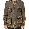 Dolce & Gabbana Brown Camouflage Linen Button Down Jacket