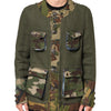 Dolce & Gabbana Brown Camouflage Linen Button Down Jacket