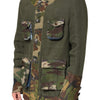 Dolce & Gabbana Brown Camouflage Linen Button Down Jacket