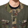 Dolce & Gabbana Brown Camouflage Linen Button Down Jacket