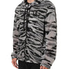 Dolce & Gabbana Gray Camouflage Hooded Sweatshirt Jacket