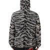 Dolce & Gabbana Gray Camouflage Hooded Sweatshirt Jacket