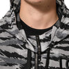 Dolce & Gabbana Gray Camouflage Hooded Sweatshirt Jacket