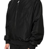 Dolce & Gabbana Black Acetate Full Zip Bomber Men Jacket