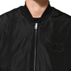 Dolce & Gabbana Black Acetate Full Zip Bomber Men Jacket