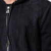 Dolce & Gabbana Black Leather Full Zip Hooded Blouson Jacket