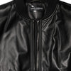 Dolce & Gabbana Black Leather Nylon FullZip Blouson Jacket