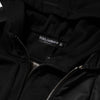 Dolce & Gabbana Black Cotton Hooded Full Zip Bomber Jacket