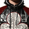 Dolce & Gabbana Multicolor Hooded Leather DG King Men Biker Jacket