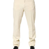 Burberry Beige Corduroy Cotton Straight Men Trouser Pants