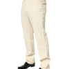 Burberry Beige Corduroy Cotton Straight Men Trouser Pants
