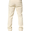 Burberry Beige Corduroy Cotton Straight Men Trouser Pants