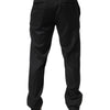 Dolce & Gabbana Black Wool Mid Waist Dress Men Trouser Pants