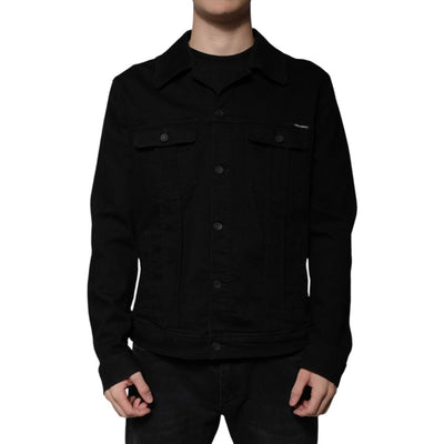 Dolce & Gabbana Black Cotton Denim Jacket