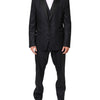 Dolce & Gabbana Black MARTINI 2 Buttons Suit 3 Piece Suit