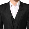 Dolce & Gabbana Black MARTINI 2 Buttons Suit 3 Piece Suit