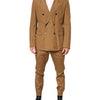 Dolce & Gabbana Brown TAORMINA Double-Breasted 2 Piece Suit