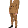 Dolce & Gabbana Brown TAORMINA Double-Breasted 2 Piece Suit