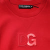 Dolce & Gabbana Red DG Logo Crew Neck Men Sweatshirt Sweater