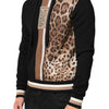 Dolce & Gabbana Black Leopard Logo Hooded Sweatshirt Sweater